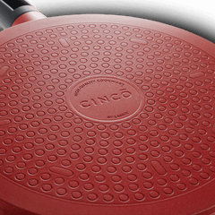 CINCO By Lamex 24 cm Red Cast Aluminum Frying Pan