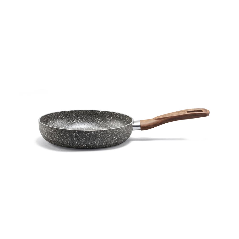 Stone 360° Deep Frying Pan, 18 cm, with wood-like handle