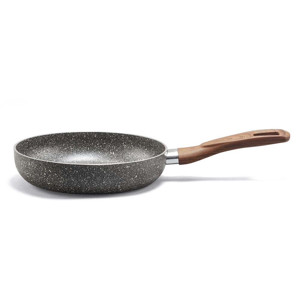 Stone 360° Deep Frying Pan, 28 cm, with wood-like handle