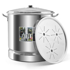 Lamex Aluminum Steamer 100 Liters with Aluminum Lid