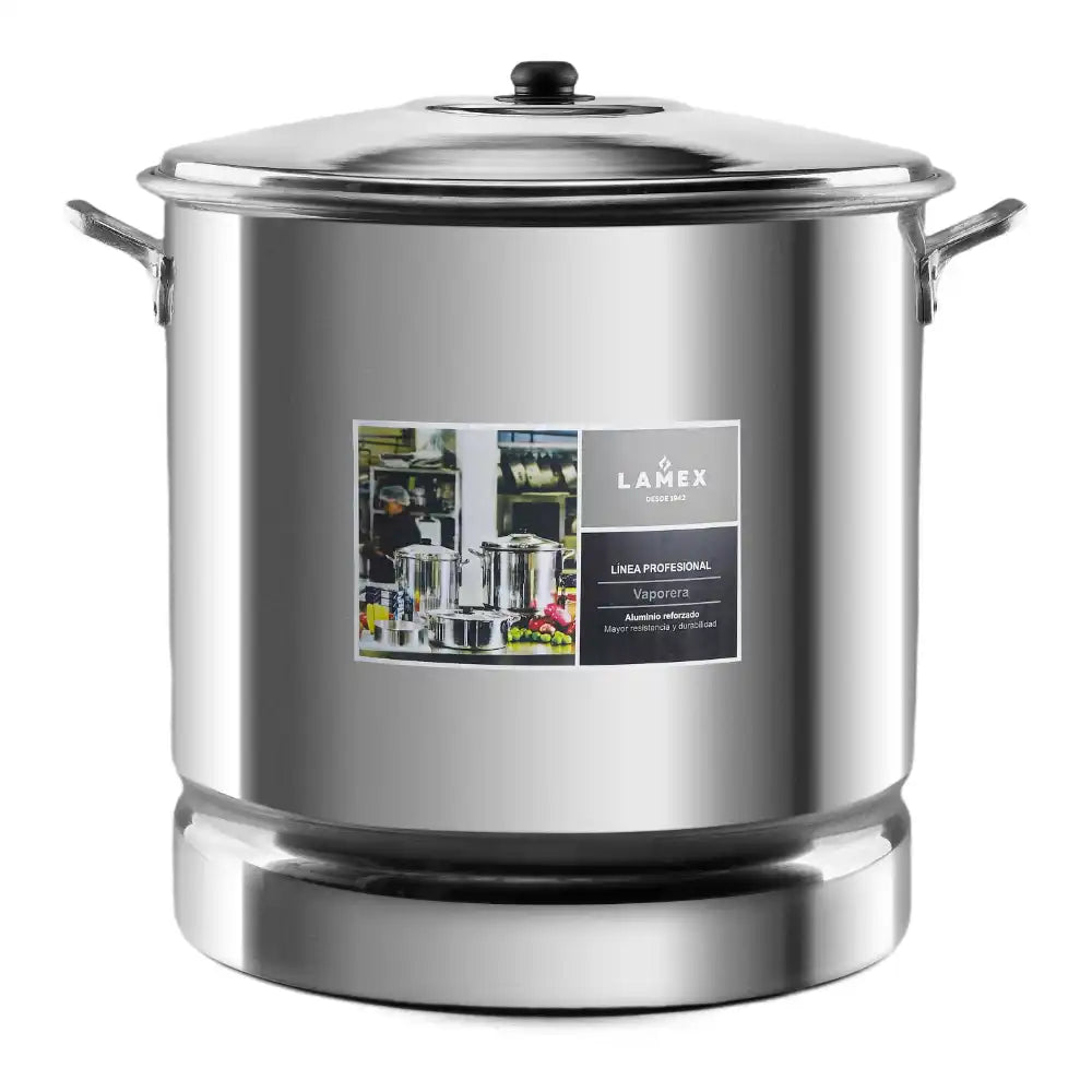 Lamex Aluminum Steamer 100 Liters with Aluminum Lid