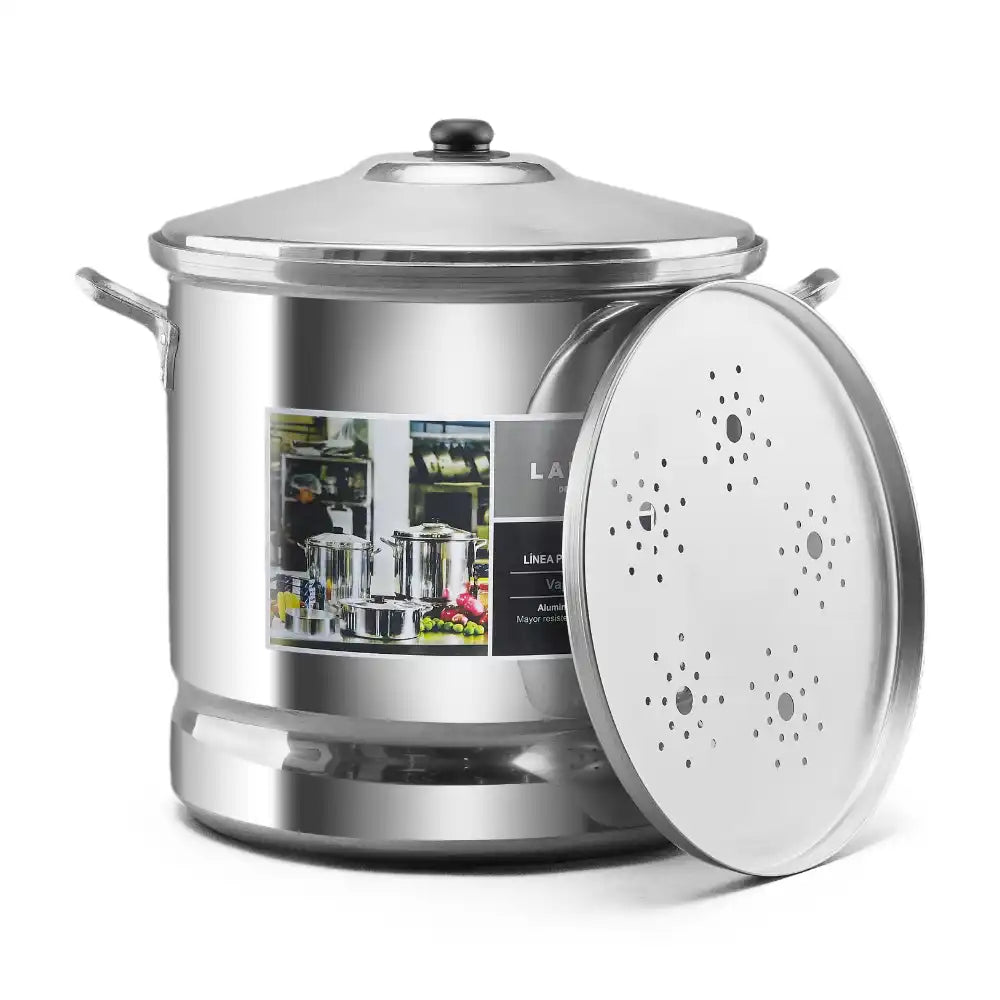 Lamex Aluminum Steamer 50 Liters with Aluminum Lid