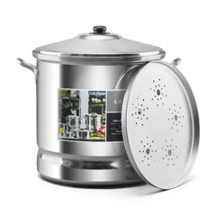 Lamex Aluminum Steamer 50 Liters with Aluminum Lid