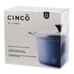 Olla CINCO By Lamex 28 Cm Azul De Aluminio Fundido